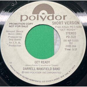 Darrell Mansfield Band Get Ready 45 RPM Vinyl 80s Rock Promo Polydor